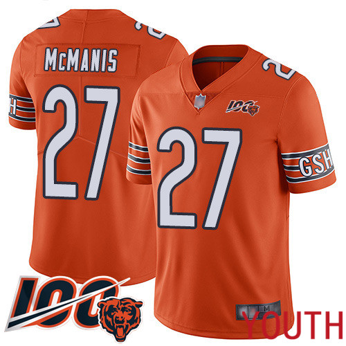 Chicago Bears Limited Orange Youth Sherrick McManis Alternate Jersey NFL Football #27 100th Season